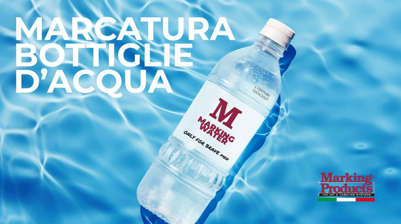 Marcatura e codifica delle bottiglie d'acqua