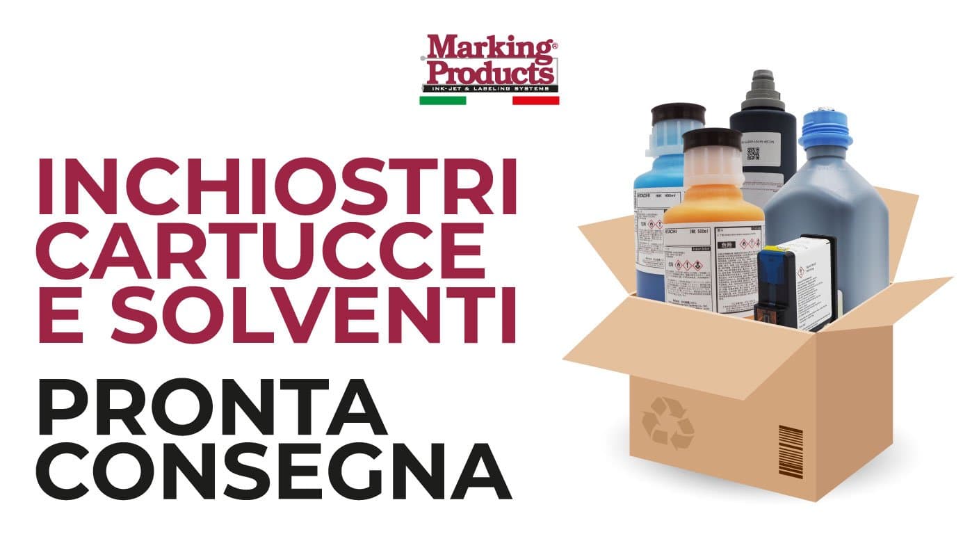 Pronta consegna di materiali di consumo come inchiostri e solventi