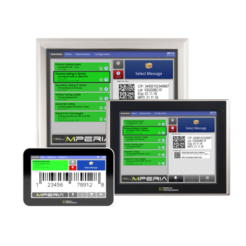Pannello di controllo MPERIA marcatura e codifica