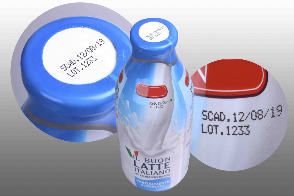 Bottiglia-latte-Marcatura-getto-dinchiostro-continuo-HITACHI-Serie-UX-Marking-Products